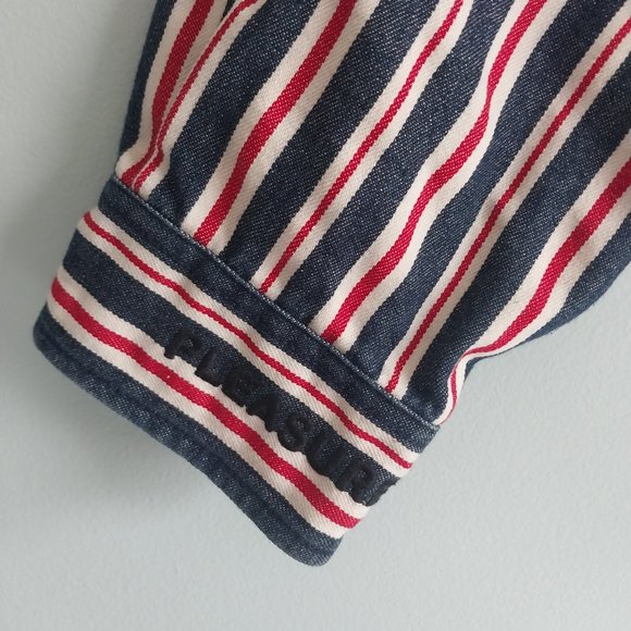 Pleasures Stripped Utility Denim Jacket - Picture 10 of 13